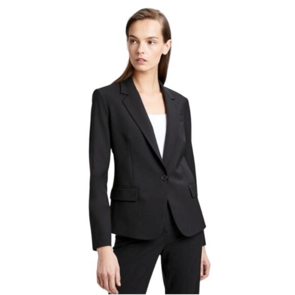 Theory Classic Slim-Fit Black Wool Blazer | Size 10 - Picture 4 of 11